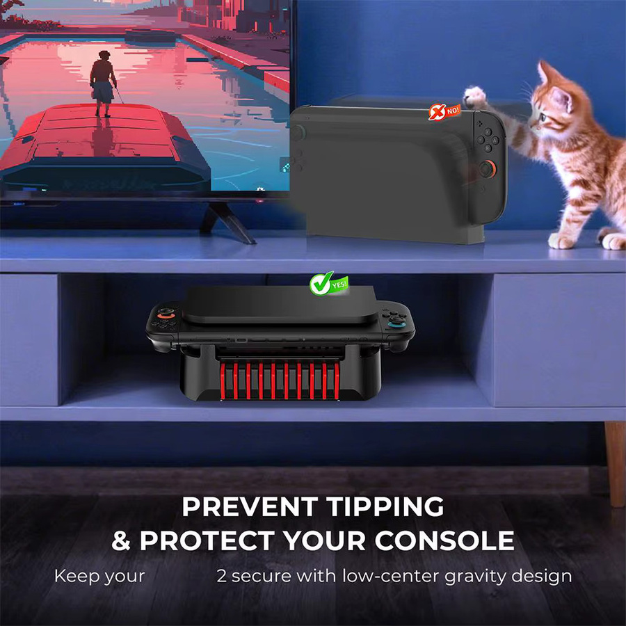Nintendo Switch 2 Dock Station Lagerung Ständer und Spiel Disc Halter Organizer in Schwarz - Bild 2