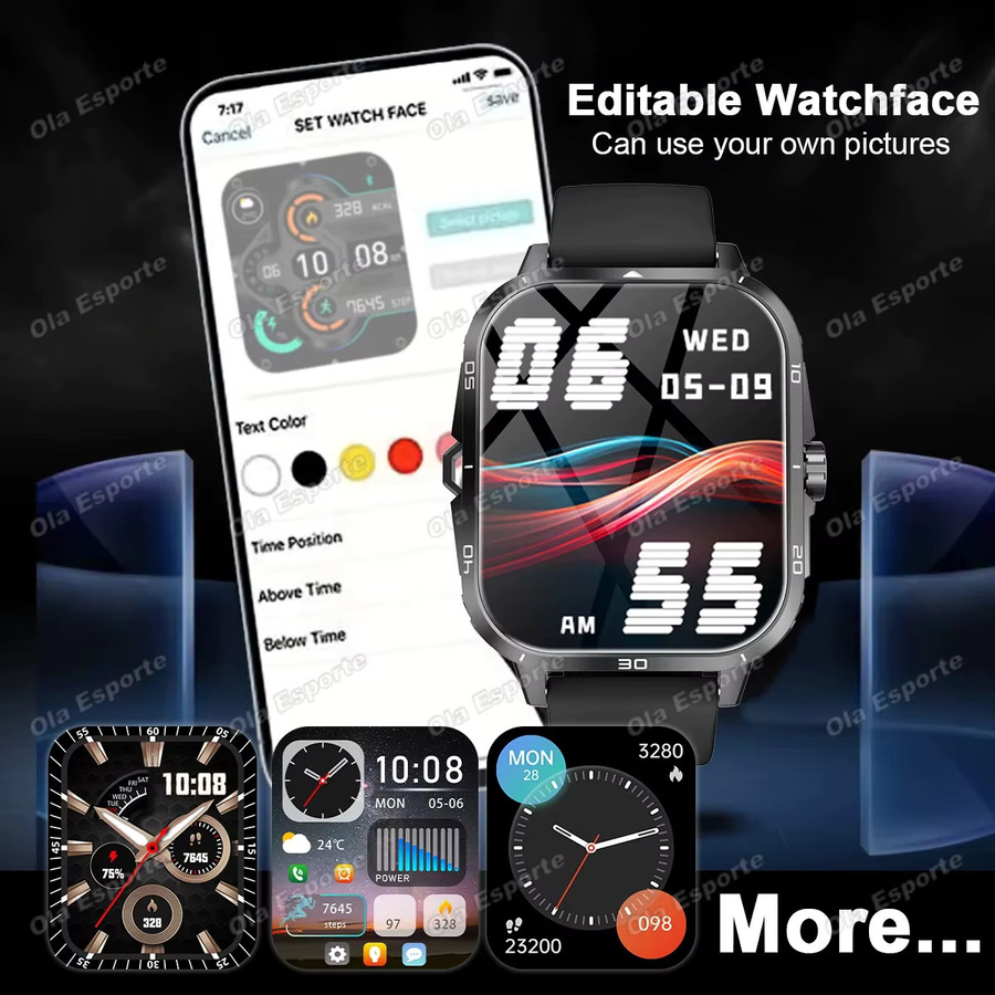 Ola Esporte Smartwatch, GPS, Bluetooth, Schwarz, Silikon, Herren - Bild 6
