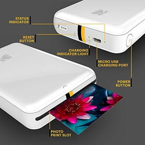 Kodak Step Sofort-Mobilfoto-Drucker mit Zink-Technologie und Bluetooth in Weiß - Bild 1
