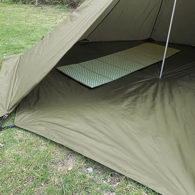 Wasserdichte achteckige Outdoor-Matte von HIDE WALKER in Grün, ideal als Bodenplatte für Tipi- oder Pyramidenzelte, B/B: 3,2 x 3,2 m - Bild 2