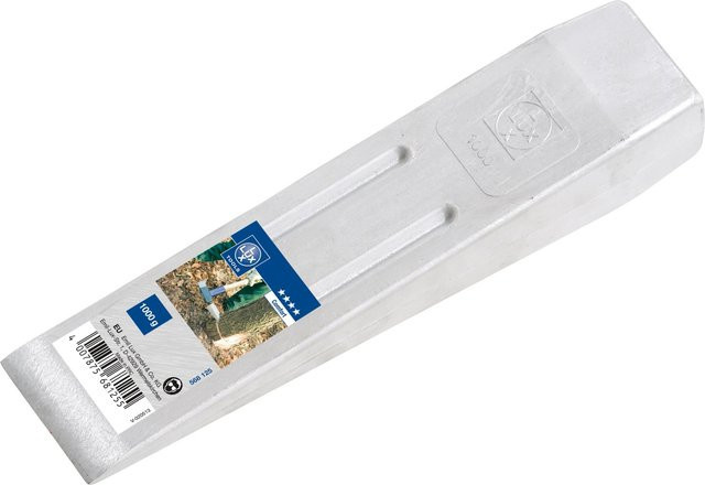 LUX-TOOLS Spalt- und Fällkeil Comfort aus Aluminium in Silber, 1 kg - Bild 1