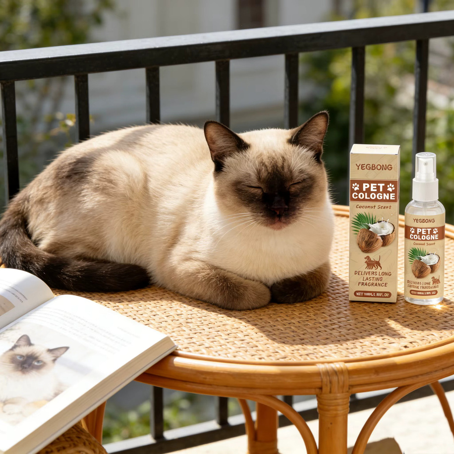 Yegbong Kokosnussöl Haustier-Deodorant-Spray für Katzen und Hunde zur Geruchsbeseitigung und für langanhaltende Frische - Bild 4