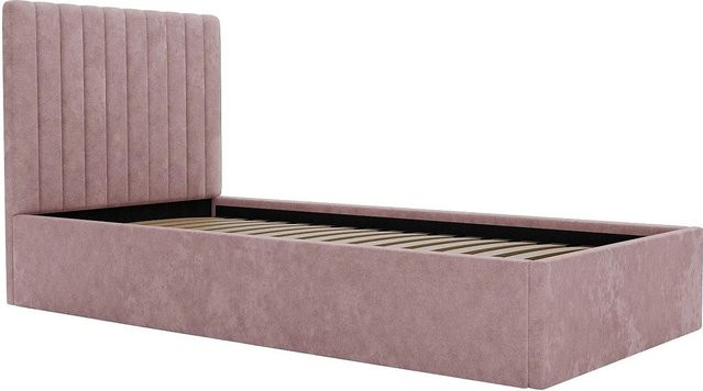 Vente-unique Polsterbett Sarah mit Bettkasten in Rosa, Breite: 90 cm - Bild 1