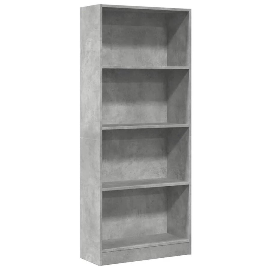 vidaXL Bücherregal aus Holzwerkstoff in Betongrau, B/T/H: 60 x 24 x 143 cm - Bild 2