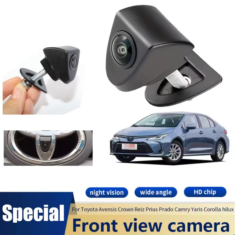 QueenDer Frontkamera für Toyota Camry, Aurion, Avalon, Aygo-X, Corolla, Auris und Etios in Schwarz - Bild 2