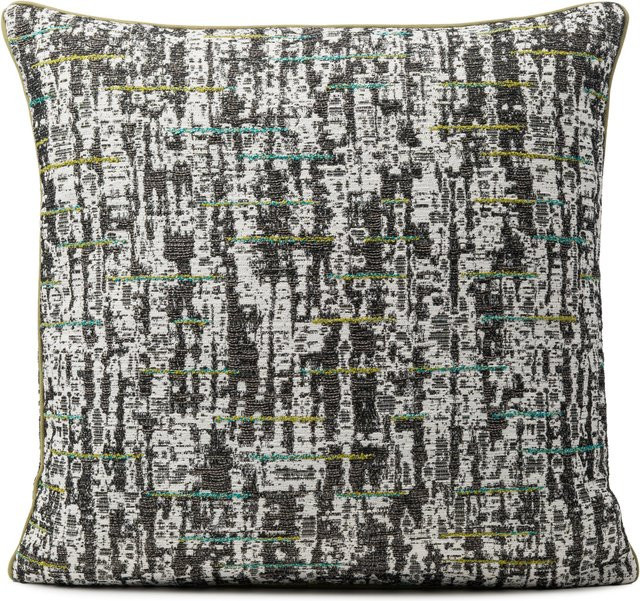 Kissenhülle SAINT-TROPEZ von gozze in Grün und Weiß mit grafischem Design aus Polyester und Viskose - Bild 1