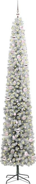 vidaXL Künstlicher Weihnachtsbaum in Grün mit 300 warmweißen LEDs und Ständer, Höhe: 270 cm - Bild 1