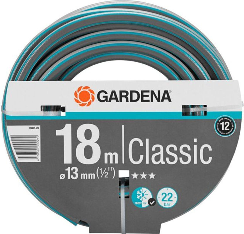 Gardena Gartenschlauch Classic aus PVC, 1/2 Zoll, 18 m, Grau/Blau - Bild 2