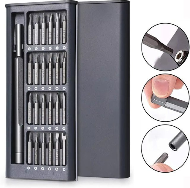 VORTNGLE 25-in-1 Präzisions-Schraubendreher-Set mit magnetischem Flachkopf für Telefon, Uhr, Kamera und Brille - Bild 1