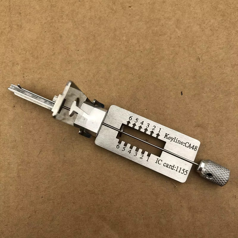 Lishi Style 2in1 SS301 Zivile Schlosskern-Öffnungswerkzeuge für CISA und ABUS in Silber - Bild 2