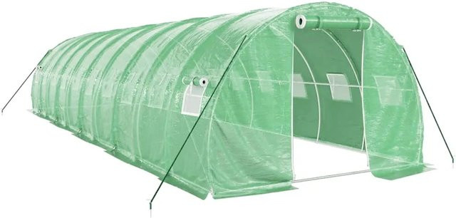 Furnicato Gewächshaus mit Stahlrahmen in Grün, Fläche: 30 m², B/T/H: 10 x 3 x 2 m - Bild 1