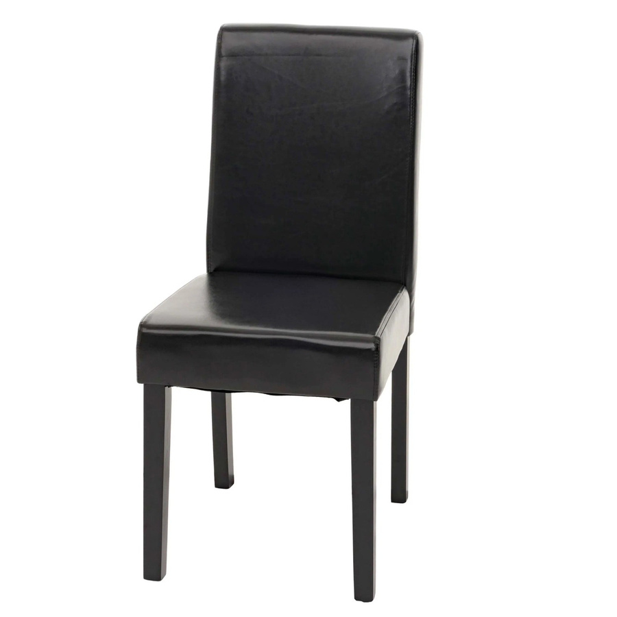 CHEFGASTRO Esszimmerstuhl Modern in Schwarz mit Kunstleder, B/T/H: 43 x 56 x 90 cm, Sitzhöhe: 45 cm - Bild 2