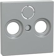 Merten Abdeckung System M Aluminium für Antennendose Typ 297560, Farbe: Silber - Bild 1