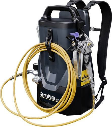 Wagner SprayPack 18V KIT Akku-Farbsprühsystem in Schwarz mit 4000mAh Akku und 0,9 l/min Fördermenge für Lack und Glasur - Bild 1