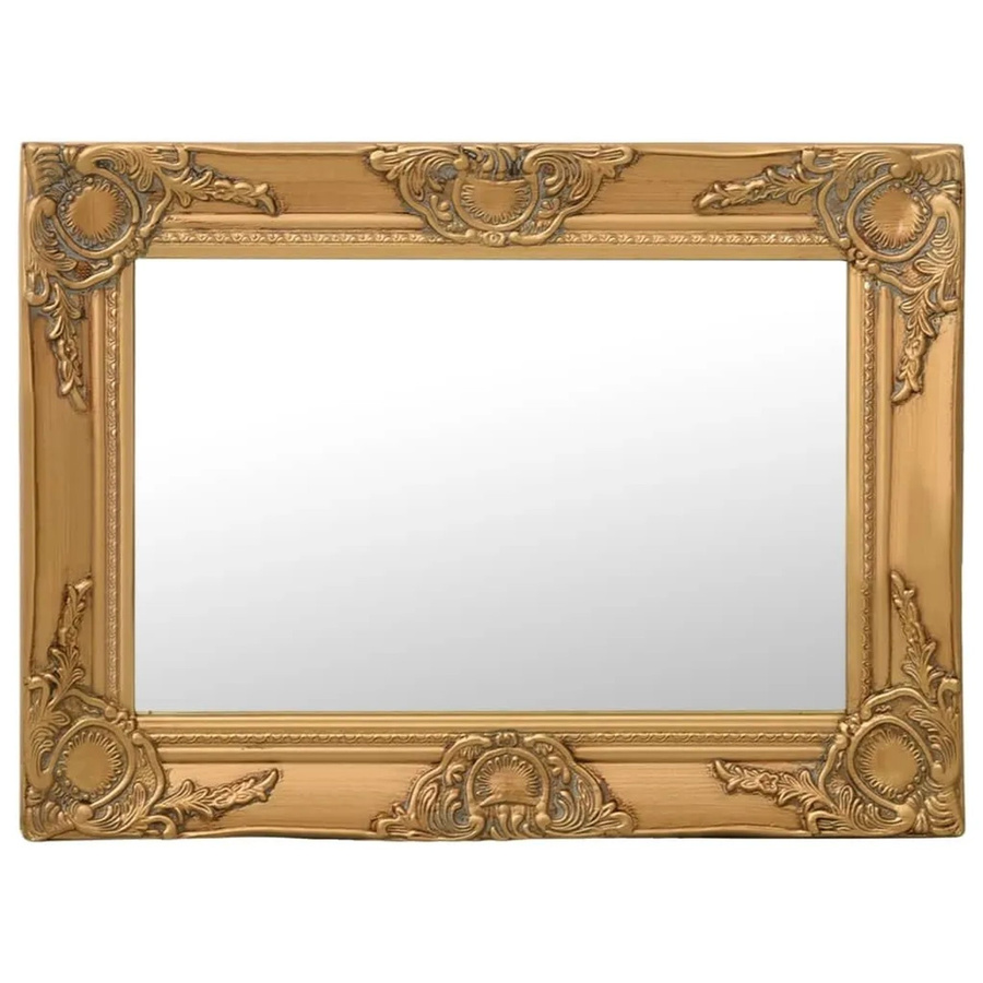 vidaXL Wandspiegel im Barock-Stil in Gold, Rechteckig, B: 60 cm, H: 40 cm - Bild 2