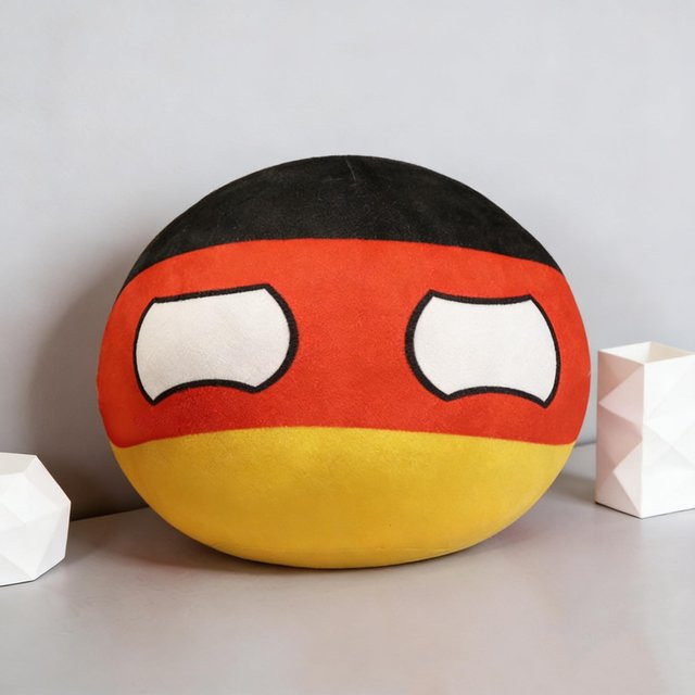 Yiran toy Polandball Countryballs Plüsch Blume Kissen, weiches Stofftier Kissen für Sofa und Deko, Durchmesser: 30 cm - Bild 1