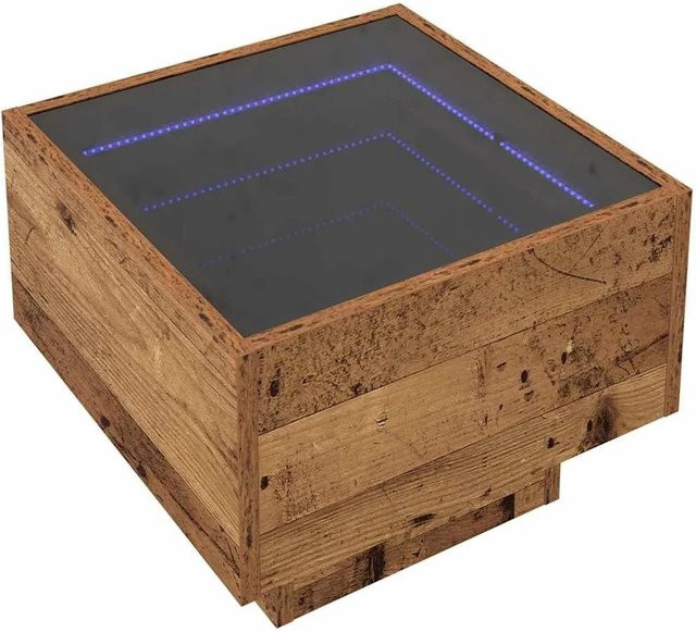 vidaXL Couchtisch aus Holzwerkstoff in Braun im rustikalen Design, B/T/H: 40 x 40 x 30 cm - Bild 1