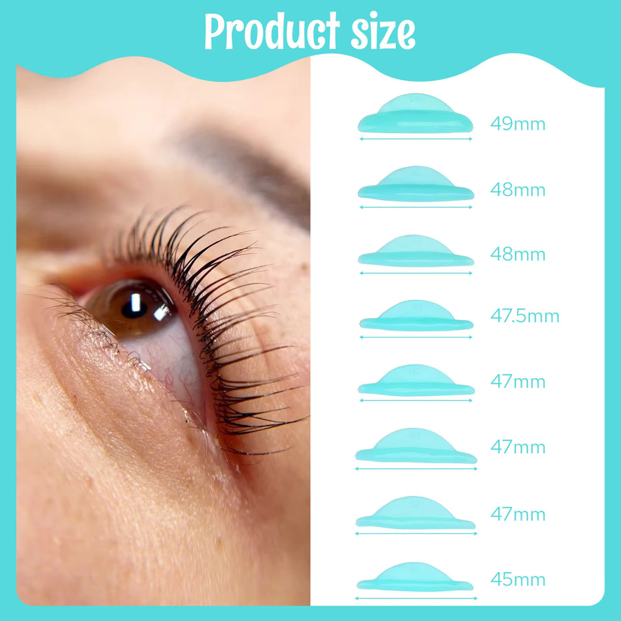 PERMANIA Wimpern-Lifting-Kit, 8 Paar Silikon-Lifting-Pads - Bild 2