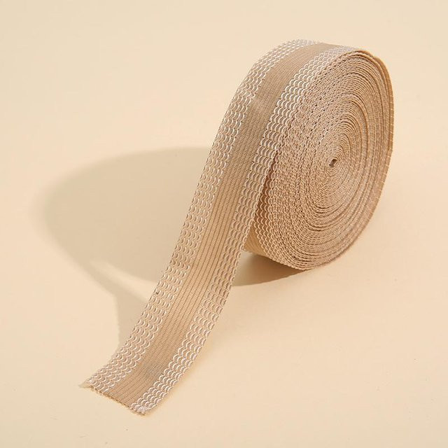 Molly Show Selbstklebende Hosenpaste zum Kürzen und Reparieren von Jeans und Kleidung, Breite: 2,5 cm, Länge: 5 m, Farbe: Beige - Bild 1