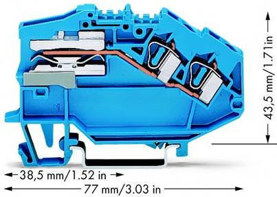 WAGO Trennklemme 781-643 Blau - Bild 1