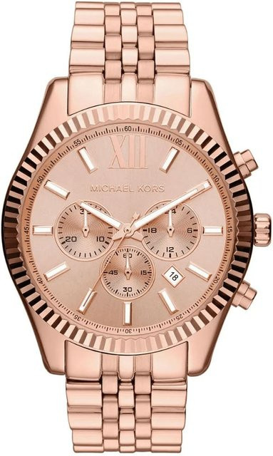 Michael Kors Chronograph, Edelstahl, Roségold, Quarz, 45 mm, Herren - Bild 1