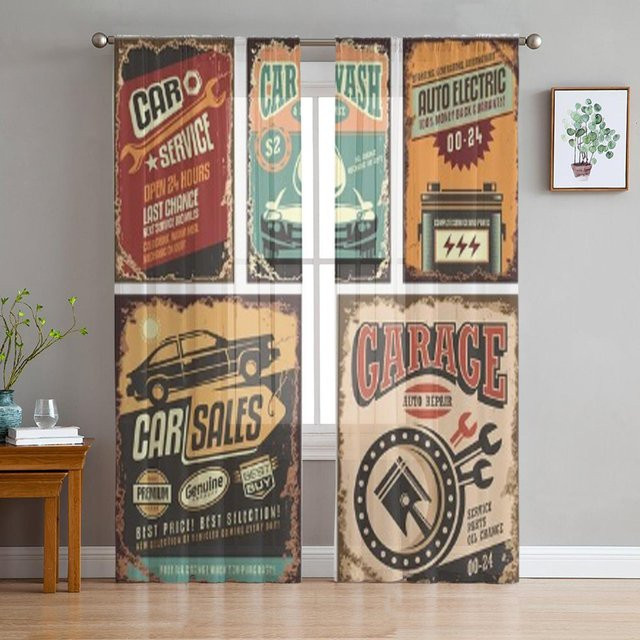 Binchi Transparentes Tüll-Fenstervorhang für Wohnzimmer, Schlafzimmer und Küche, Breite: 135 cm, Höhe: 114 cm - Bild 1