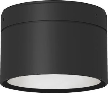 Top Light Puk! 80 One Avantgarde LED-Deckenleuchte in Schwarz matt mit mattiertem Glas und warmweißem Licht (2700K) - Bild 1
