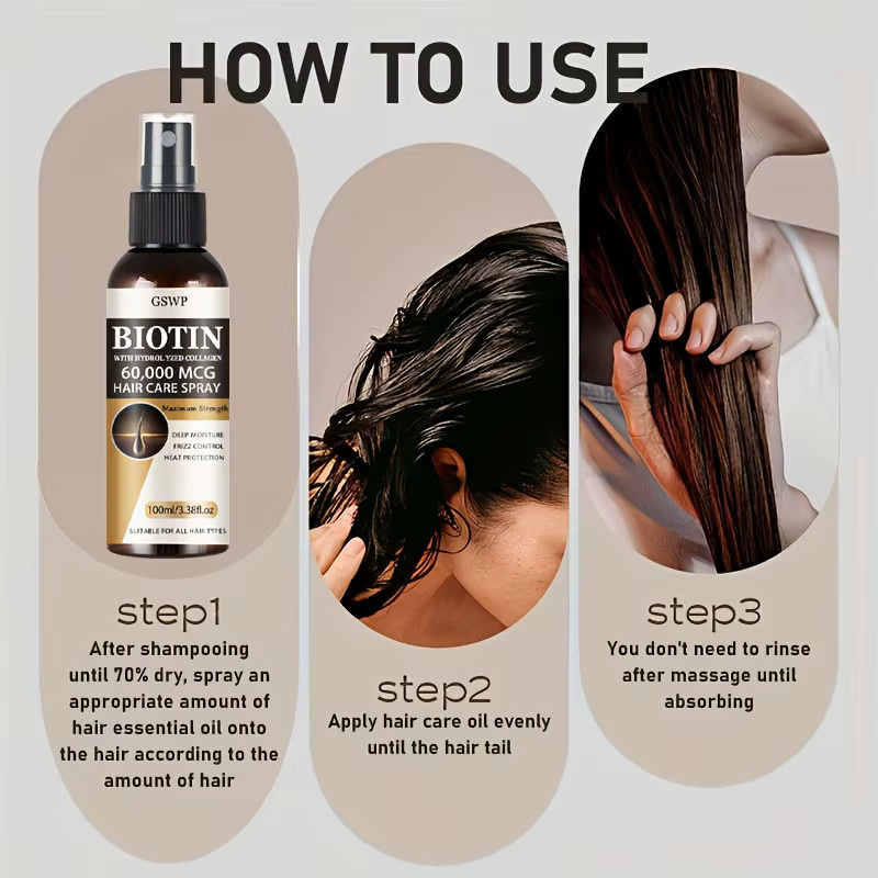 GSWP Biotin Haarpflegespray, 100ml/200ml - Bild 4