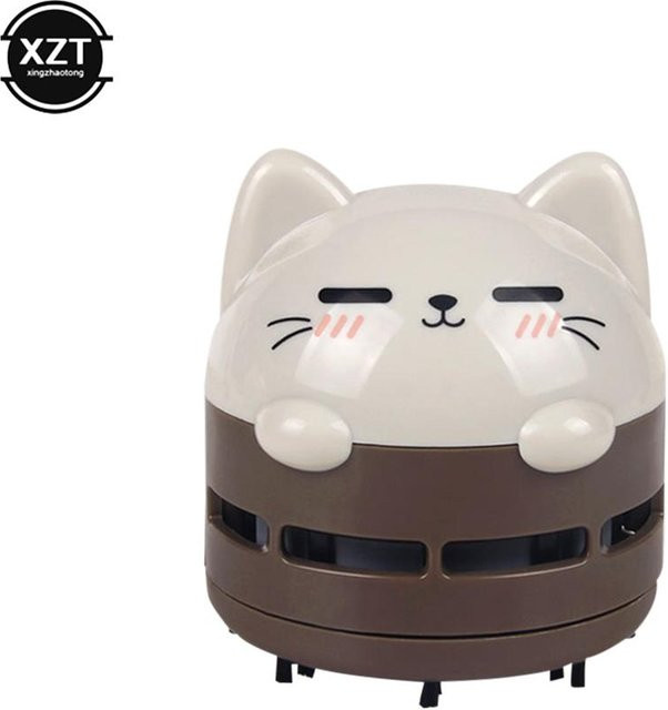 MARKET-3 Mini Handstaubsauger für den Schreibtisch in Braun mit Cartoon-Form und USB-Wiederaufladung - Bild 1