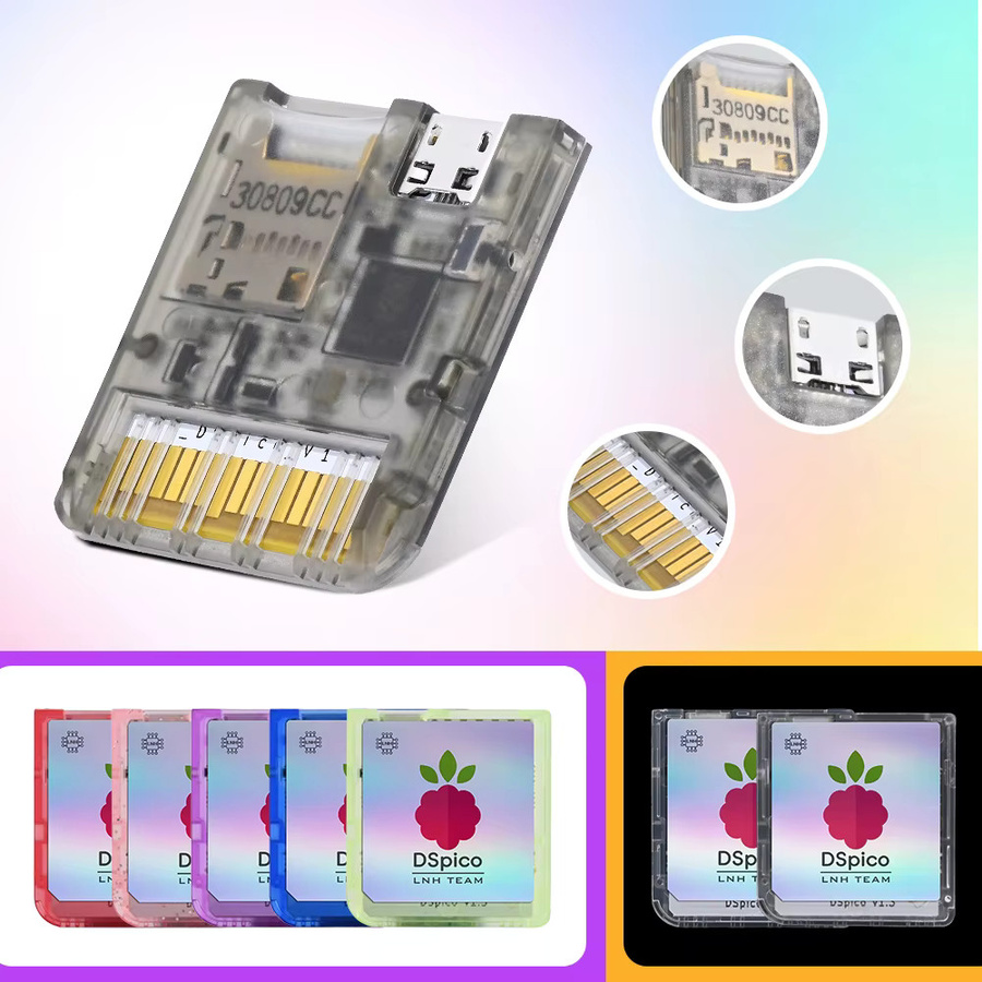 Chiscart DSpico Spiele-Reader RP2040 mit MicroUSB, transparenter Mattierung, kompatibel mit NDS, NDSL, DSi und 3DS Konsolen - Bild 2