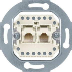 Berker UAE-Anschlussdose 8/8-polig für Ethernet/LAN, weiß - Bild 1