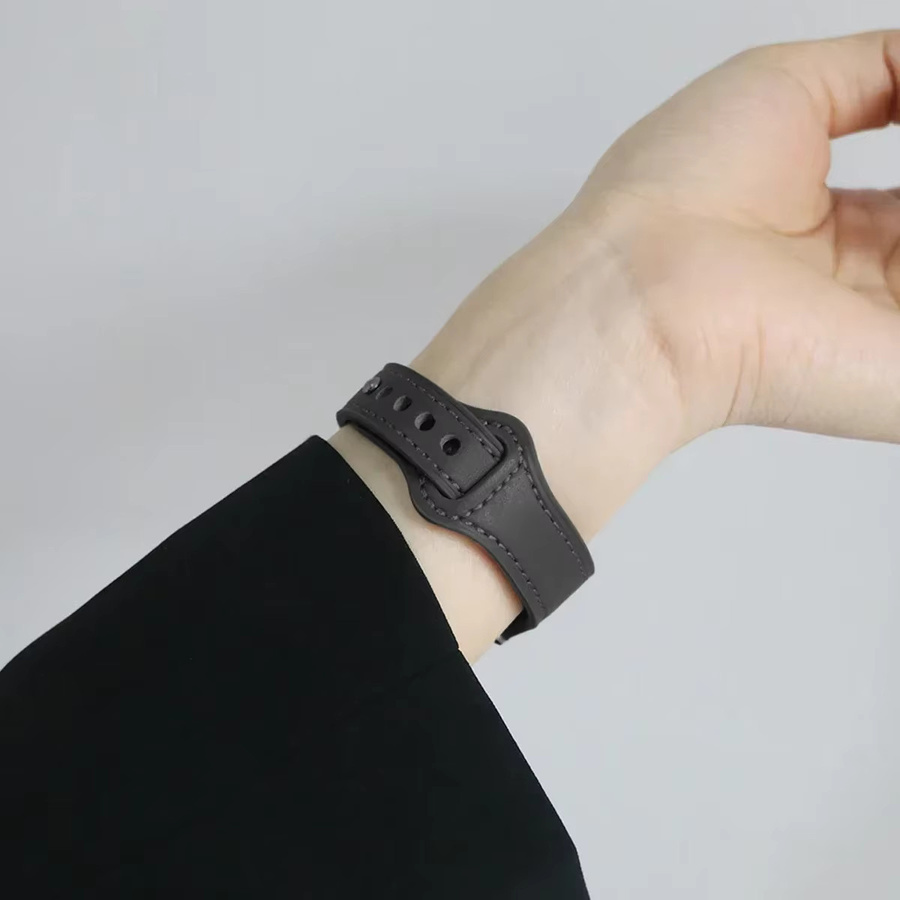 CAOWTAN Uhrenarmband Leder, Schwarz, Unisex - Bild 3