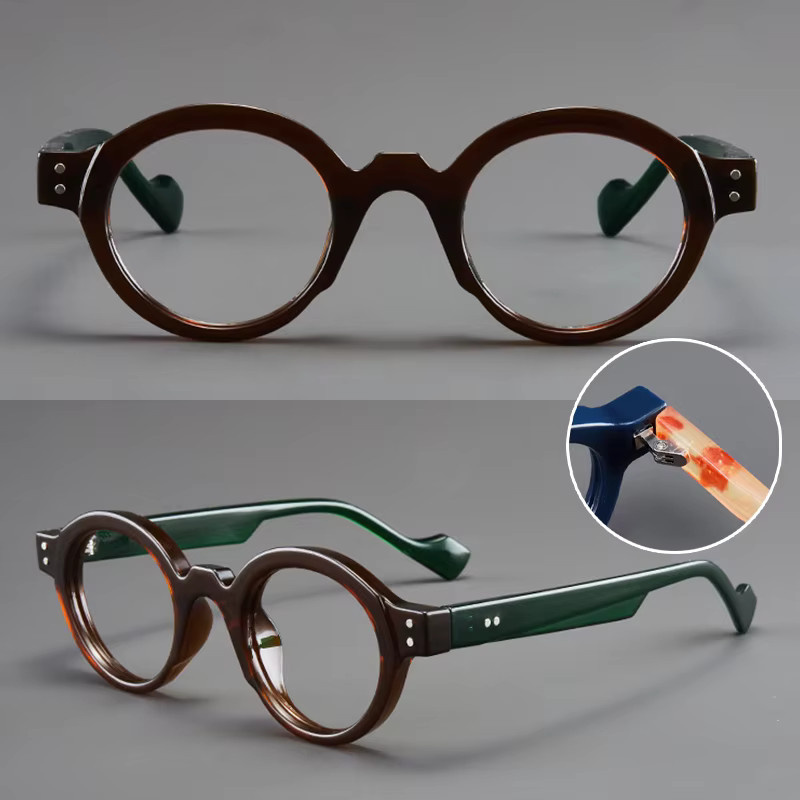 MDOD Lesebrille, Rund, Vollrand, Kunststoff, Unisex, Hawksbill Schildkröte - Bild 3