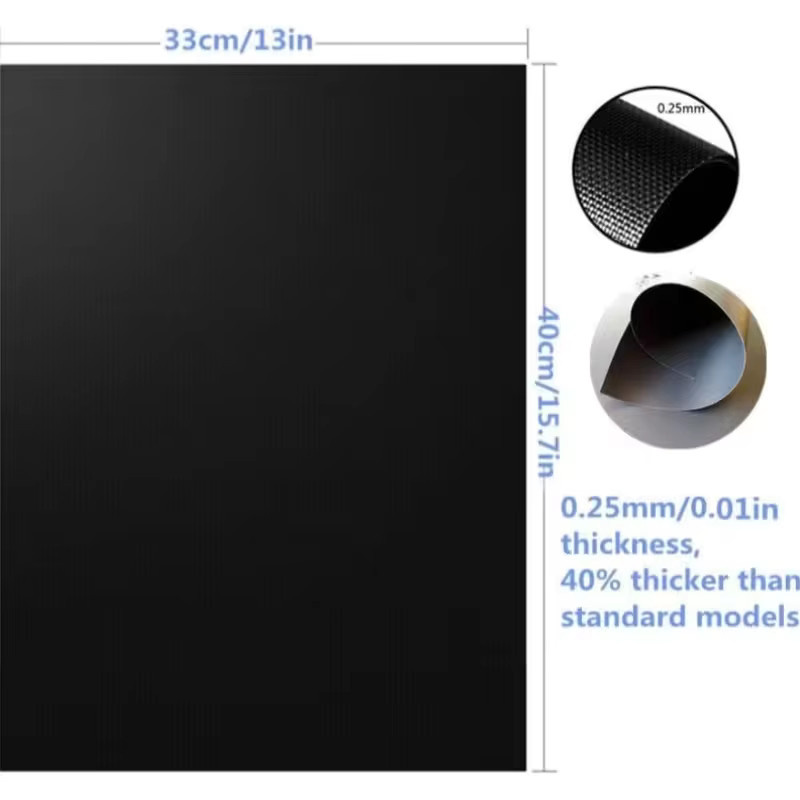 Wiederverwendbare Antihaftbeschichtete Grillmatte in Schwarz, B/B: 40 x 33 cm - Bild 3
