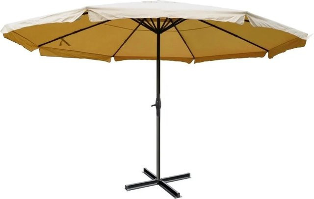 MCW Sonnenschirm Carpi Pro Gastronomie Marktschirm mit Volant aus Polyester und Alu in Beige mit Durchmesser: 5 m - Bild 2