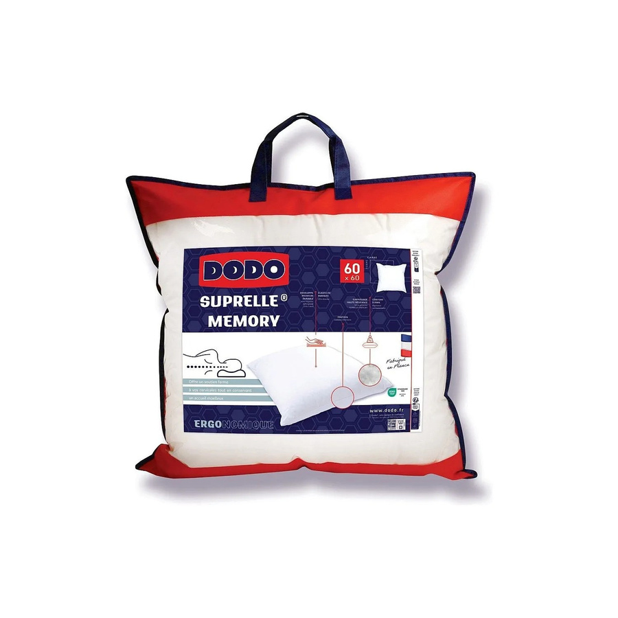 Vente-unique Kopfkissen Cervea aus Memory-Foam in Weiß, Breite: 60 cm - Bild 2