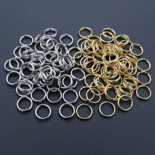 Wadsfred Doppel Sprungringe Edelstahl, 4-12 mm, für Schlüssel und DIY - Bild 1