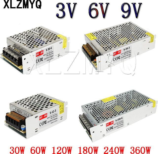XLZMYQ Beleuchtungstransformator Netzteiladapter AC110V-220V zu DC 3V 6V 9V für LED-Streifen und Treiber - Bild 1