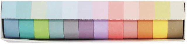 Mango Event Washi Tape Regenbogen Macaron Set, Mehrfarbiges Masking Tape für DIY Scrapbooking und Deko, 6 oder 12 Rollen - Bild 1