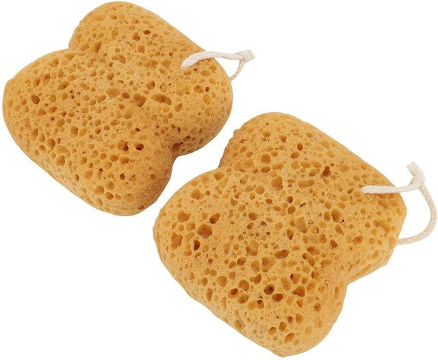 FunCouples Peeling-Badeschwamm, 2 Stück, beige, Unisex - Bild 1