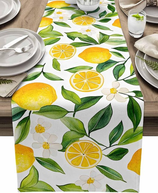JMG Household Supplies Tischläufer aus Polyester mit floraler Jacquard-Webung und Stickerei, Weiß, Länge: 150 cm - Bild 1