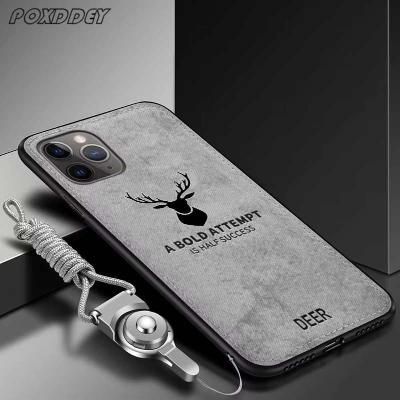Vintage Deer Logo Handyhülle mit Lanyard für Xiaomi Mi 14 13 12 11 10 13T 12T 11T 10T Lite Poco X3 F3 F4 F5 X6 Pro in Blau - Bild 5
