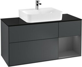 V&B Waschtischunterschrank Finion in matt blau lackiert, Breite: 120 cm, Tiefe: 50,1 cm, Höhe: 50,1 cm - Bild 1