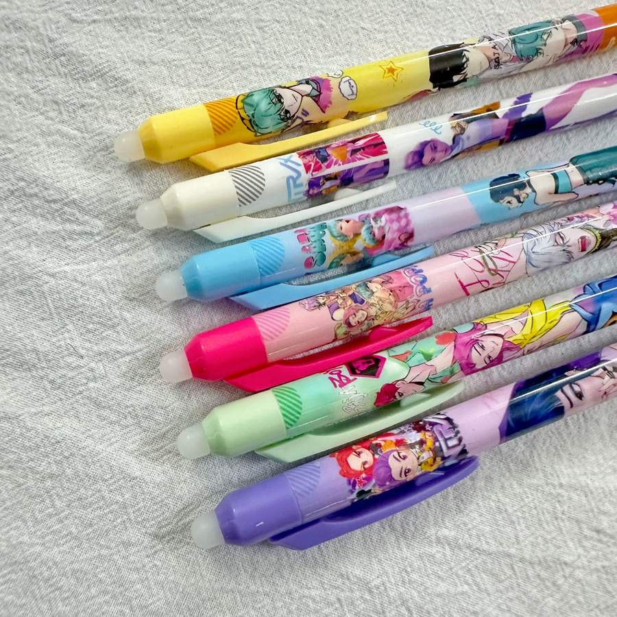 12 Stück Bandai Cartoon-Gelschreiber mit löschbarer Tinte, 0,5 mm, einziehbar, mehrfarbig - Bild 2