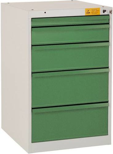Manuflex LS1041.7016 BASETEC ESD-Schubfachschrank stationär in Anthrazit RAL 7016 mit 5 Schubfächern - Bild 1