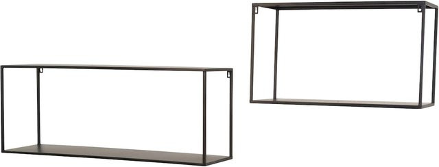 Wandregal-Set Viktor von möbel direkt online, 2 Stück, schwarz, Metall pulverbeschichtet, B/T/H: 90 x 25 x 35,5 cm - Bild 1