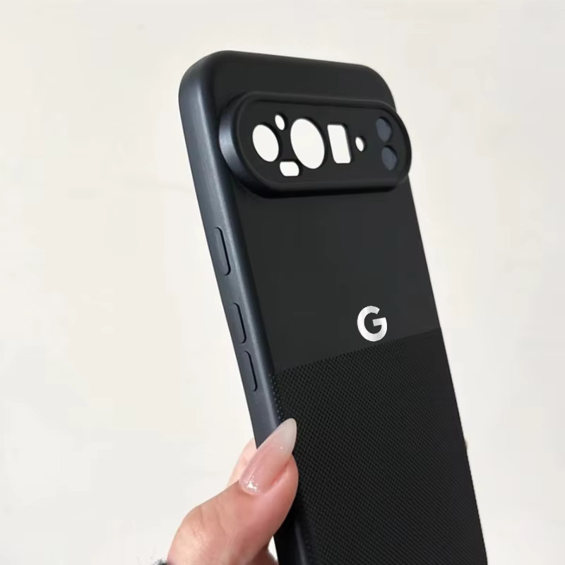 Schutzhülle mit geometrischem Punktmatrix-Muster für Google Pixel 10, 9 Pro XL, 8, 7, 6 Pro in Schwarz aus weichem TPU - Bild 4