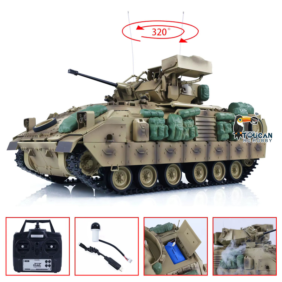 Tongde RC Kampfpanzer M2A2 Bradley, ferngesteuertes Modell, 1:16 - Bild 3