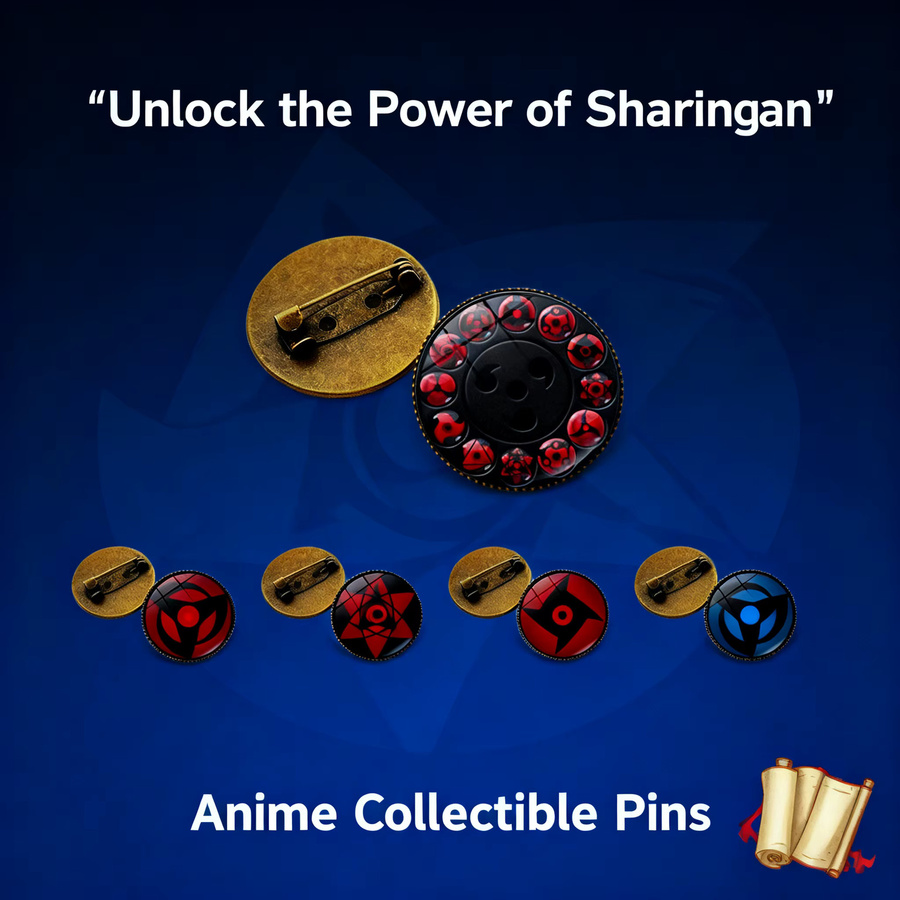 Bandai Brosche Naruto Sharingan, Unisex - Bild 1