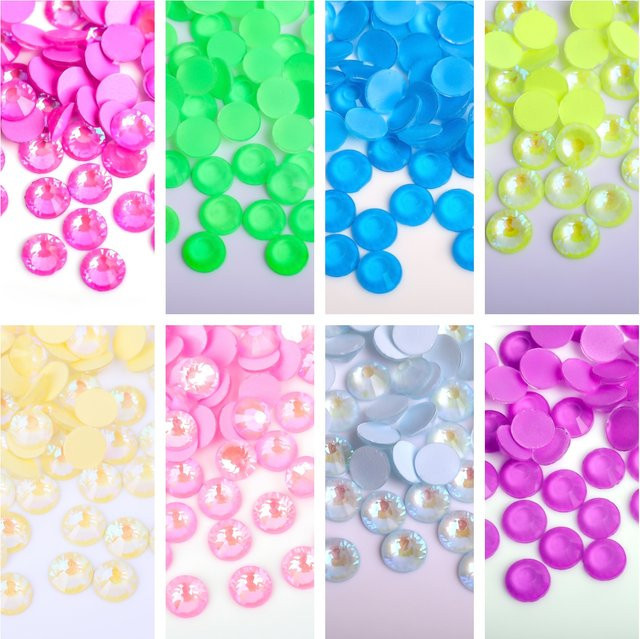 zhanwSP Strasssteine Nail Art, Leuchtender Kristall AB, SS4-30 - Bild 1